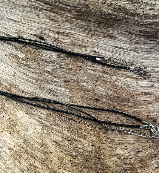 Adjustable Braided Rope Necklaces & Pendant Cord (Black)