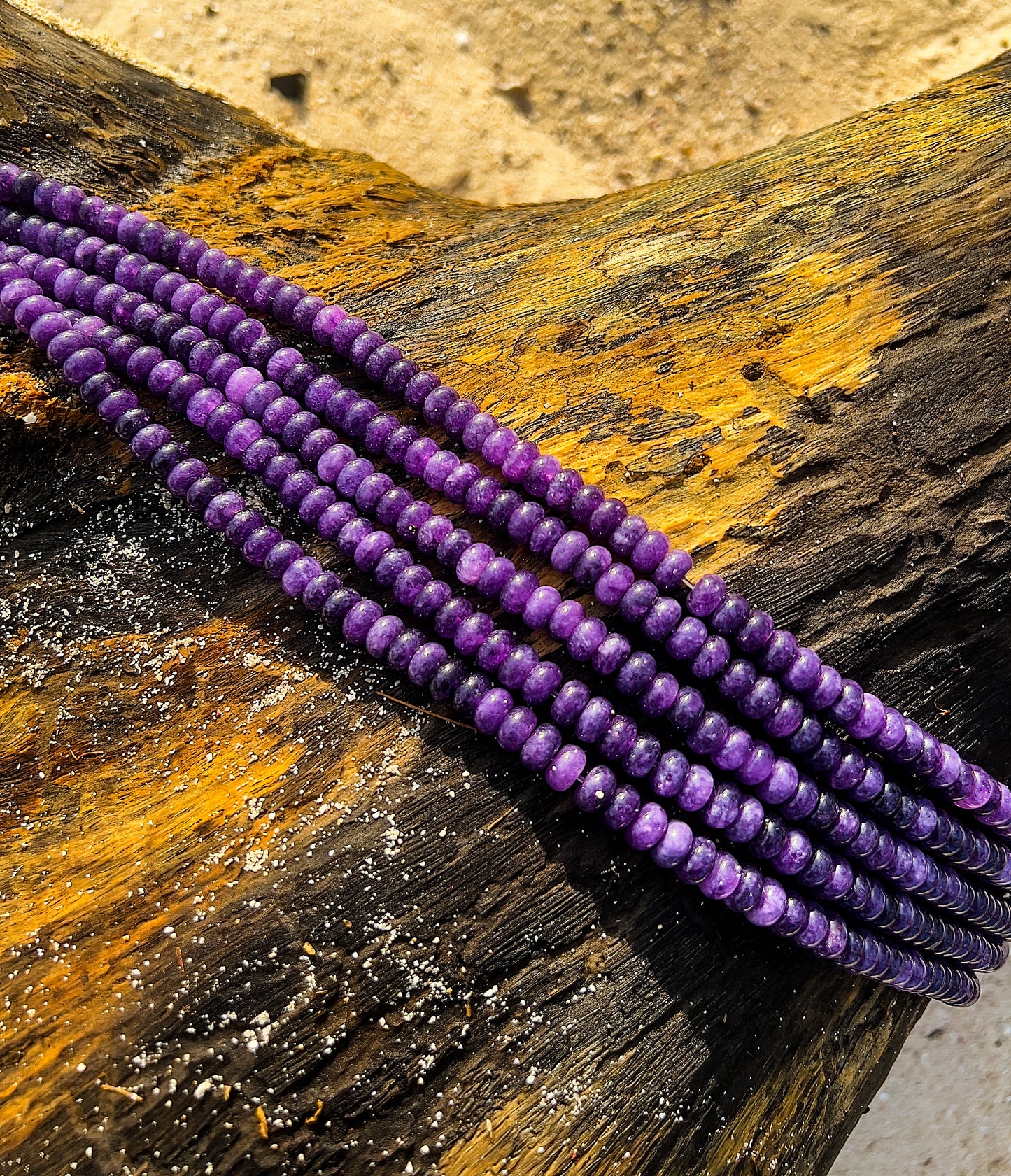 💜Purple Rondelle Beads💜